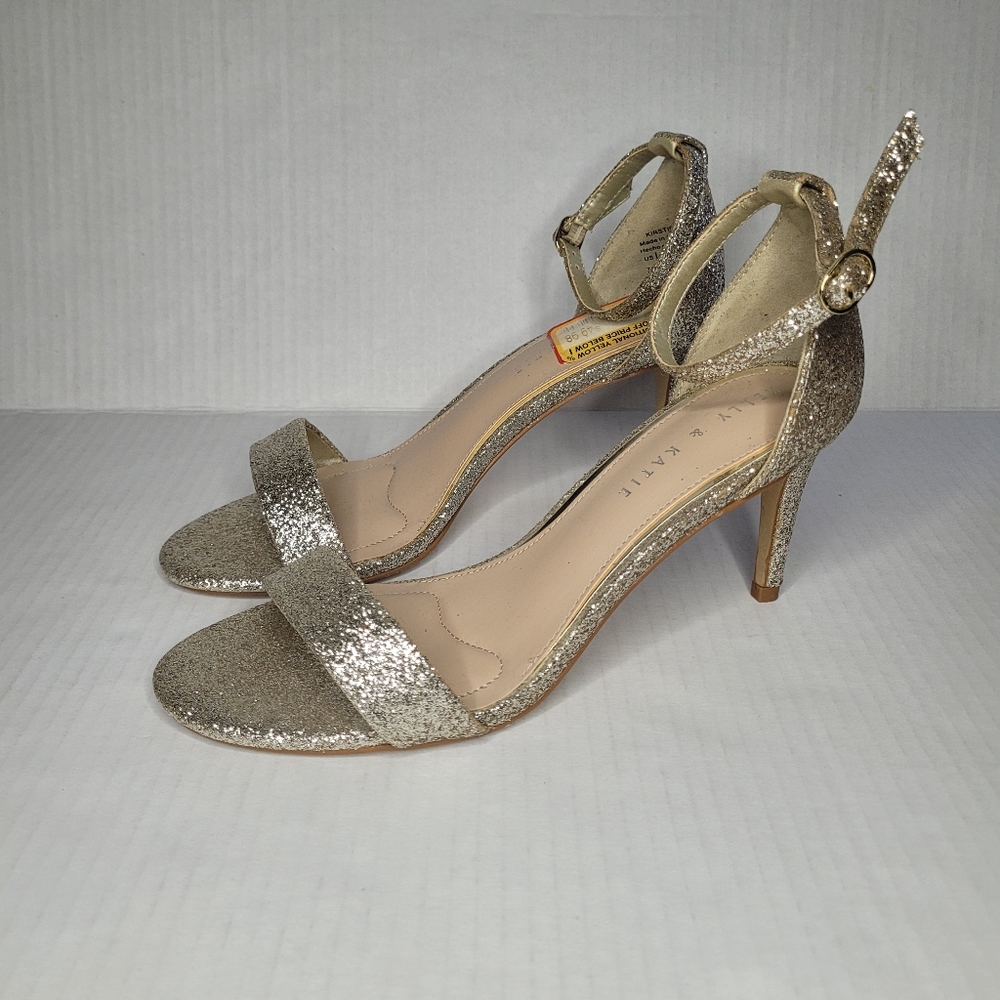Kelly and Katie Glittering Kirstie Women’s Heels Ankle Strap 7.5 Classic Event - Picture 2 of 10